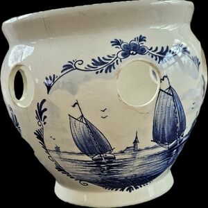 Holland Blue and White Ceramic Planter
